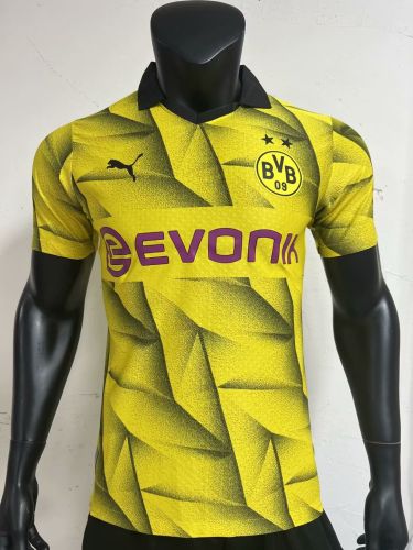 BVB Football Shirt Player Version 2023-2024 Borussia Dortmund Third Away Yellow Soccer Jersey