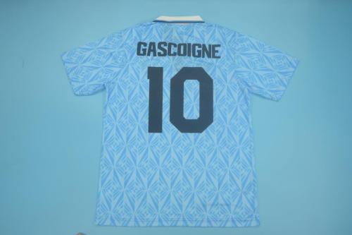Retro Jersey 1991-1992 Lazio GASCOIGNE 10 Home Soccer Jersey Vintage Football Shirt
