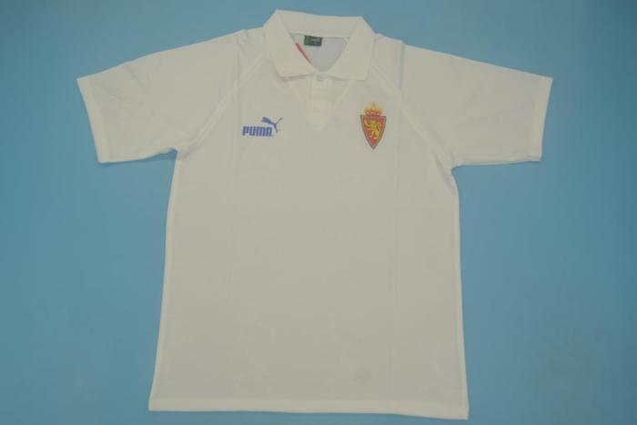 Retro Jersey 1995 Real Zaragoza NAYIM 5 Home Soccer Jersey Vintage Camisetas de Futbol