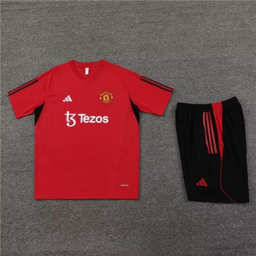 Adult Uniform 2023-2024 Manchester United Red Soccer Training Jersey and Shorts