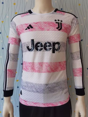 Long Sleeve Player Version 2023-2024 Juventus Away Soccer Jersey Football Maillot