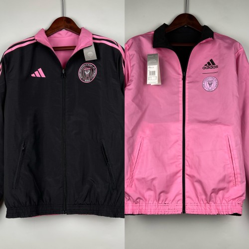2023-2024 Inter Miami Reversible Soccer Jacket Miami Pink/Black Football Jacket