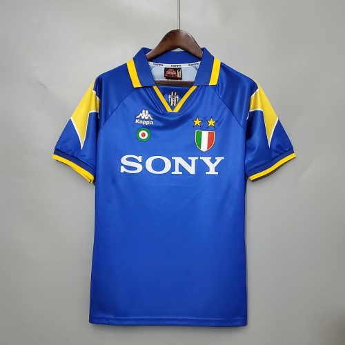 Retro Jersey 1995-1997 Juventus Away Blue Soccer Jersey 10 DEL PIERO Vintage Football Shirt