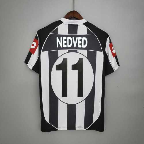Retro Jersey 2002-2003 Juventus Home Soccer Jersey 11 DEDVED Vintage Football Shirt