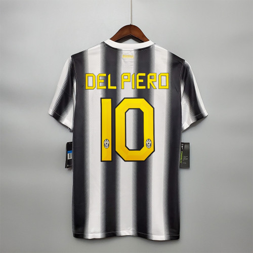Retro Jersey 2010-2011 Juventus Home Soccer Jersey 10 DEL PIERO Vintage Football Shirt