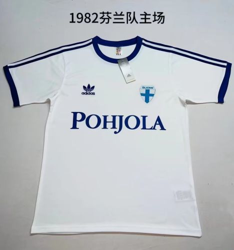 Retro Jersey 1982 Finland Home Soccer Jersey Vintage Football Shirt