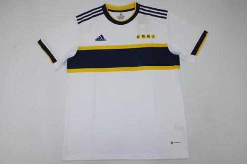 without Sponor Logo Fan Version 2022-2023 Boca Juniors Away White Soccer Jersey
