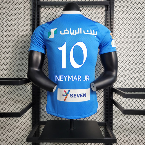 Player Version 2023-2024 Al-Hilal Saudi NEYMAR JR 10 Home Soccer Jersey
