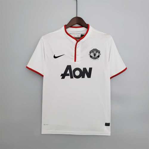 Retro Jersey 2012-2013 Manchester United Away White Soccer Jersey Vintage Football Shirt