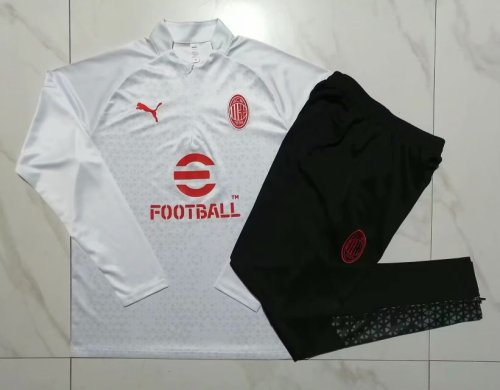 2023-2024 AC Milan White Soccer Training Sweater and Pants