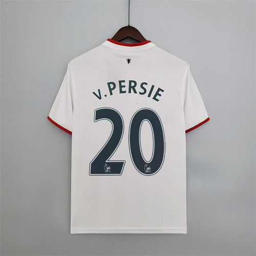 Retro Jersey 2012-2013 Manchester United v. Persie 20 Away White Soccer Jersey