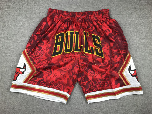 with Pocket Chicago Bulls NBA Shorts Tiger Edition Basketball Shorts