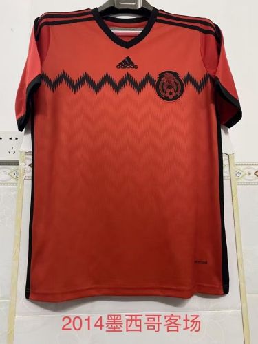 Retro Camisetas de Futbol 2014 Mexico Away Red Soccer Jersey