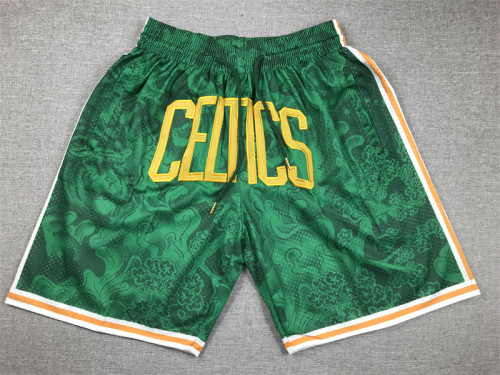 with Pocket Boston Celtics NBA Shorts Tiger Edition Basketball Shorts
