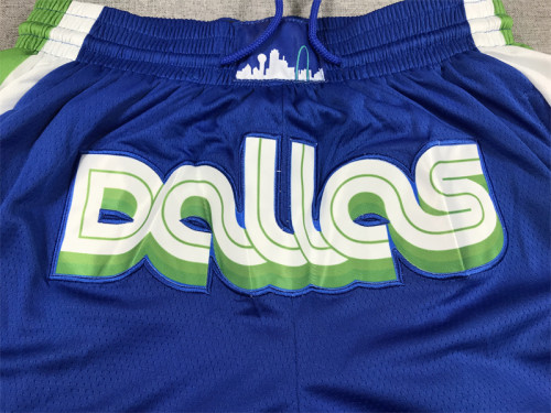 with Pocket 2023 Dallas Mavericks NBA Shorts City Edition Blue Basketball Shorts