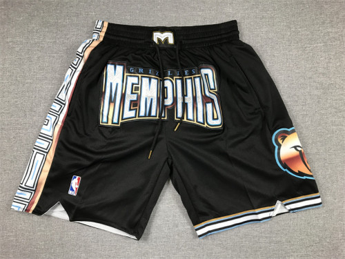 with Pocket 2023 Memphis Grizzlies NBA Shorts City Edition Black Basketball Shorts