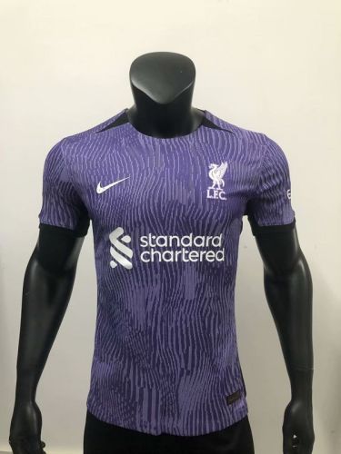 Player Version 2023-2024 Liverpool Third Away Purple Soccer Jersey