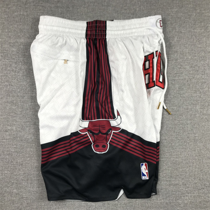 with Pocket 2023 Chicago Bulls NBA Shorts City Edition White Basketball Shorts