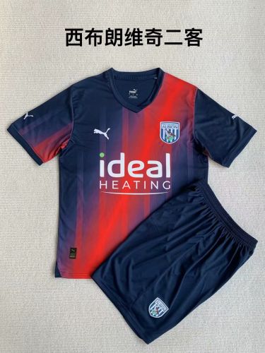 Youth Uniform 2023-2024 West Bromwich Albion Third Away Soccer Jersey Shorts