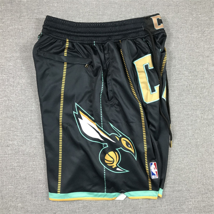 with Pocket 2023 Charlotte Hornets NBA Shorts City Edition Olive Basketball Shorts