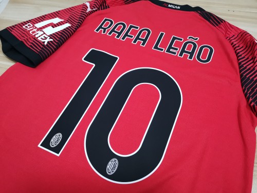 RAFA LEAO 10 Shirt for Fan Version 2023-2024 AC Milan Home Soccer Jersey