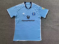 Fans Version 2023-2024 Hamburg Away Light Blue Soccer Jersey Hamburger Football Shirt