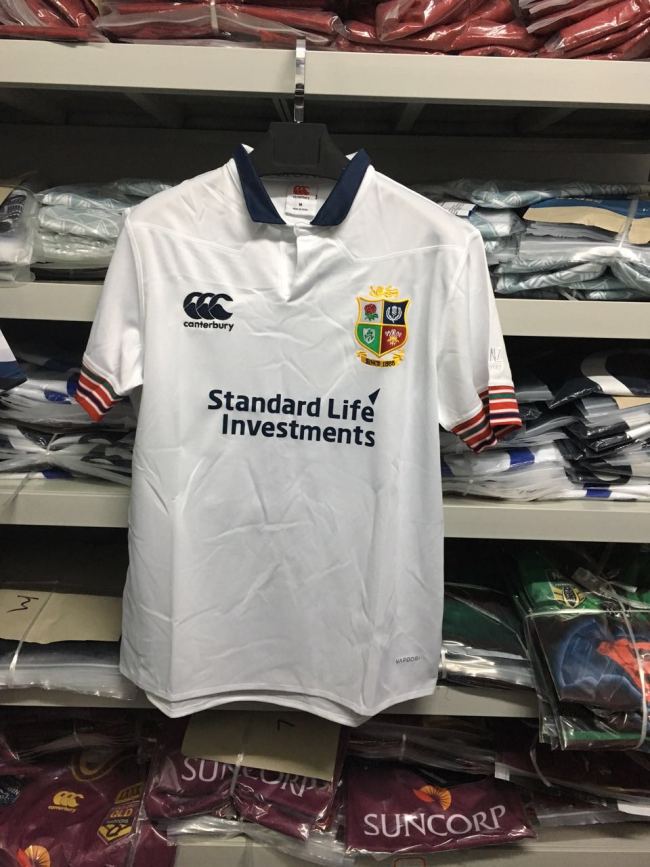 2017-2018 Ireland Lions Away White Rugby Jersey