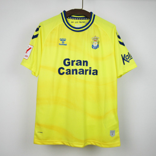 with LALIGA Patch Fan Version 2023-2024 Las Palmas Home Soccer Jersey Camisetas de Futbol