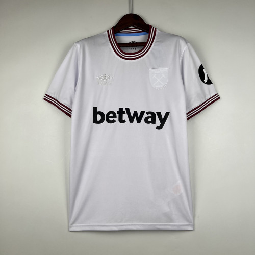 Fan Version 2023-2024 West Ham United Away White Soccer Jersey Football Shirt