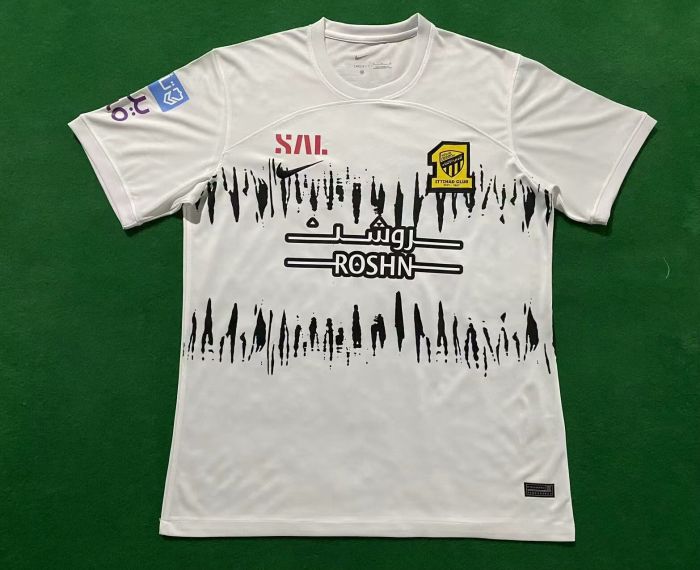 Fans Version 2023-2024 Ittihad Away White Soccer Jersey