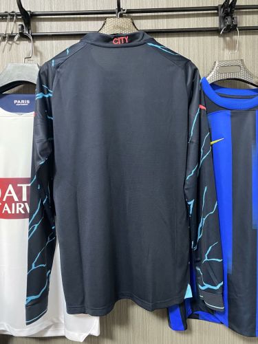 Long Sleeve 2023-2024 Manchester City Third Away Soccer Jersey Man City Football Shirt