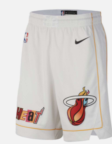 with Pocket Miami Heat NBA Shorts White Basketball Shorts