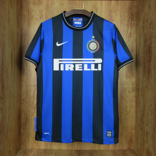 Retro Jersey 2009-2010 Inter Milan Home Vintage Soccer Jersey Football Shirt