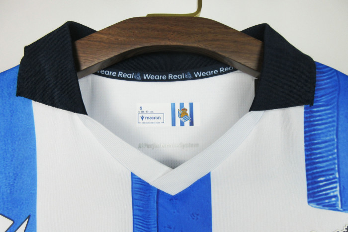Fan Version 2023-2024 Real Sociedad Home Soccer Jersey Football Shirt