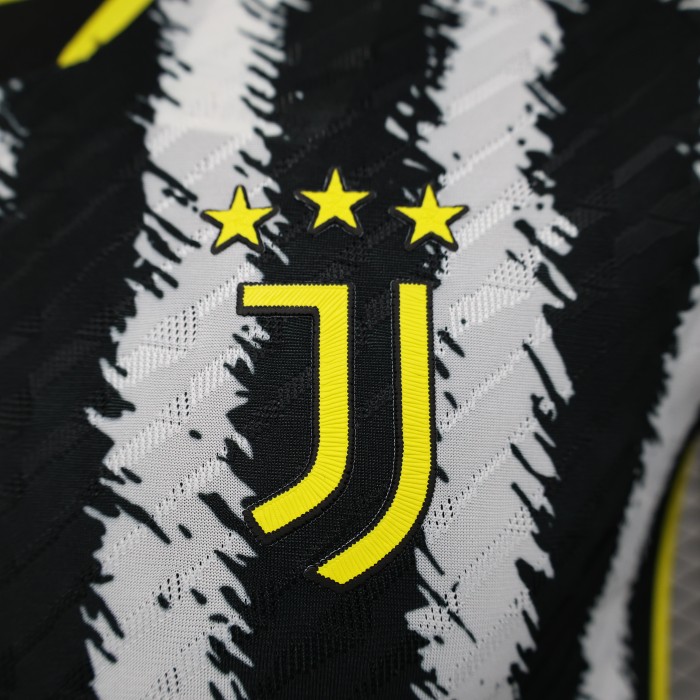 Maillot Juve Shirt Player Version 2023-2024 Juventus Home Soccer Jersey Football Shirt