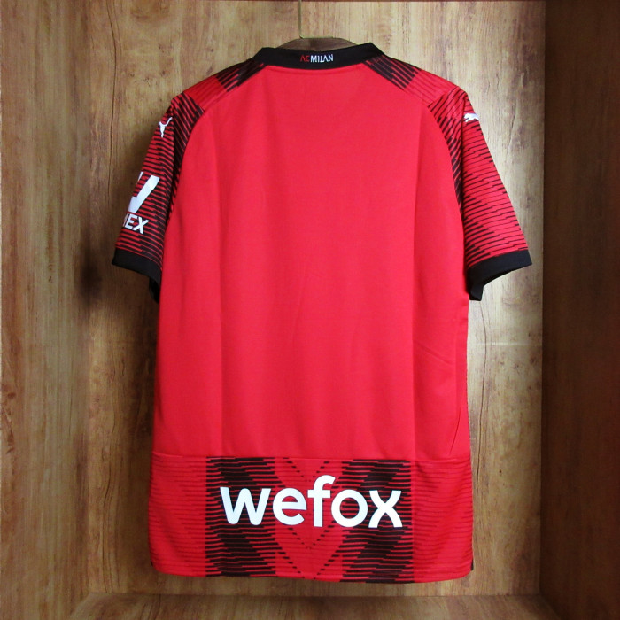 Fan Version 2023-2024 AC Milan Home Soccer Jersey AC Futbol Shirt S,M,L,XL,2XL,3XL,4XL