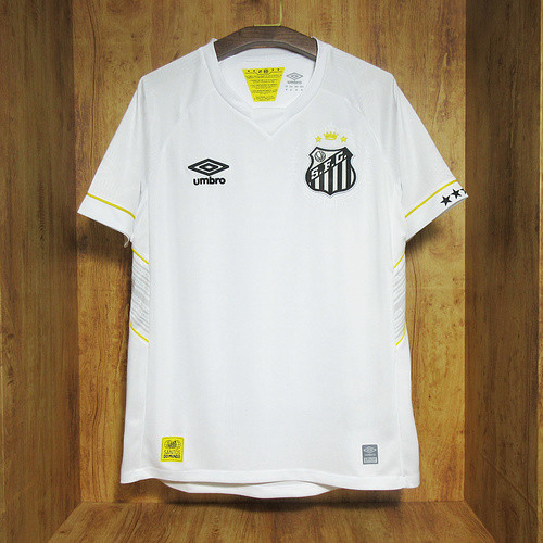 without Sponor Logo Fan Version 2023-2024 Santos Home Soccer Jersey