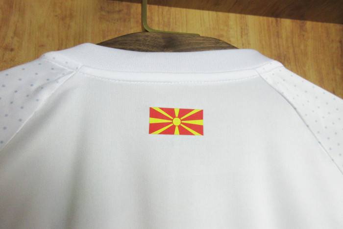 Fans Version 2023-2024 North Macedonia Away White Soccer Jersey