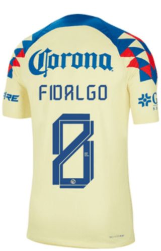 FIDALGO 8 Shirt for Fans Version 2023-2024 Club America Aguilas Home Soccer Jersey