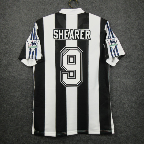 with EPL Patch Retro Jersey 1995-1997 Newcastle United SHEARER 9 Home Soccer Jersey Vintage Football Shirt
