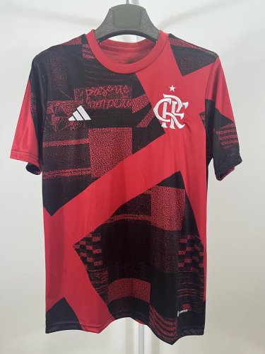 Fan Version 2023-2024 Flamengo Red Soccer Training Jersey
