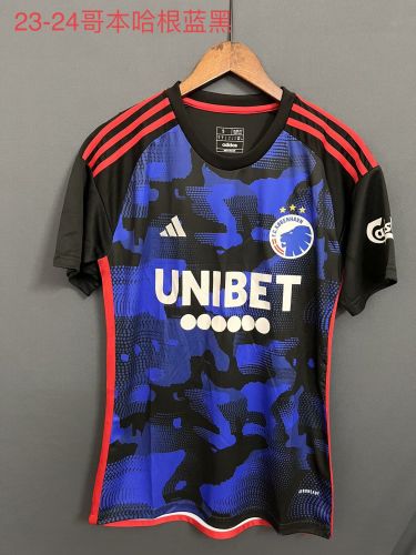 Fan Version 2023-2024 Copenhagen Away Blue Soccer Jersey København Football Shirt