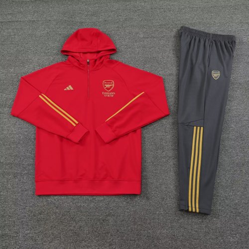 2023-2024 Arsenal Red Soccer Hoodie and Pant