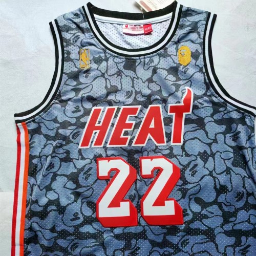 Mitchell&ness 1993 Miami Heat 22 BUTLER Grey NBA Jersey Basketball Shirt