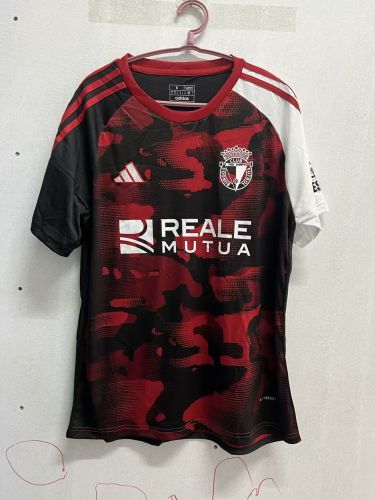 Fan Version 2023-2024 Burgos Away Red/Black Soccer Jersey