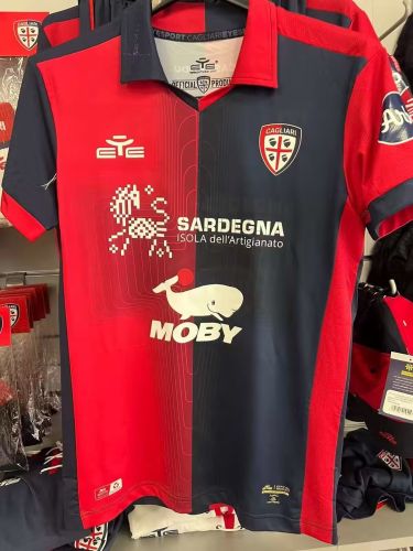 Fan Version 2023-2024 Cagliari Calcio Home Soccer Jersey