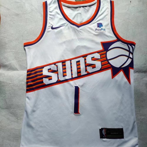 New 2023 Phoenix Suns 1 BOOKER White NBA Jersey
