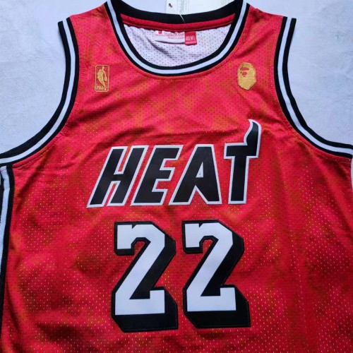 Mitchell&ness 2019-2020 Miami Heat 22 BUTLER Red NBA Jersey Basketball Shirt