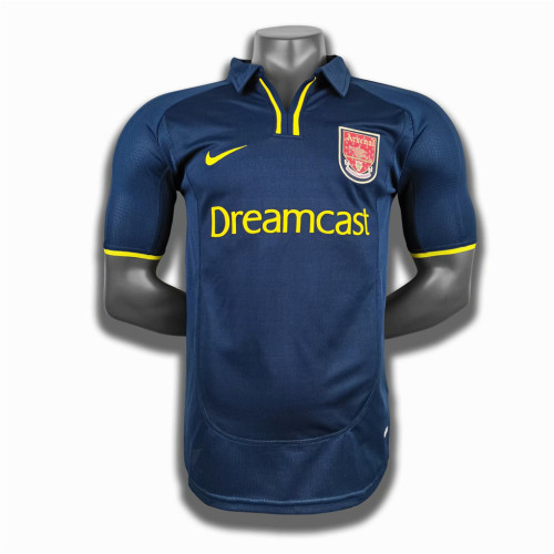 Retro Jersey 2000-2002 Arsenal Third Away Dark Blue Soccer Jersey Vintage Football Shirt