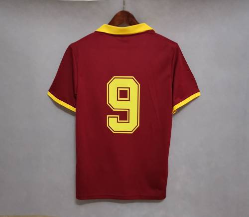 Retro Jersey 1989-1990 Roma 9 Home Red Soccer Jersey Vintage Football Shirt